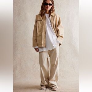 Like New Free People We the Free Mock Neck Long Sleeve Shirt White